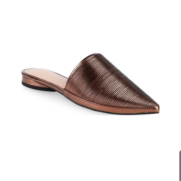 🎉 Avec les Filles Alessia Leather Bronze Mules.  SIZE 6 - Picture 4 of 7